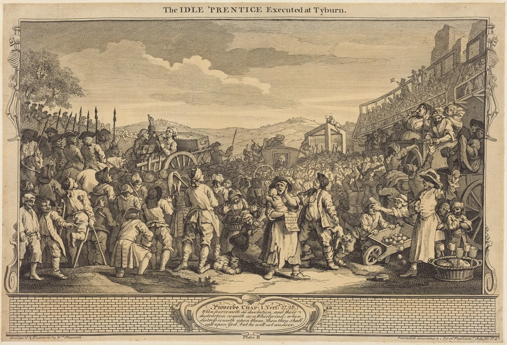 The Idle 'Prentice Executed at Tyburn, detail