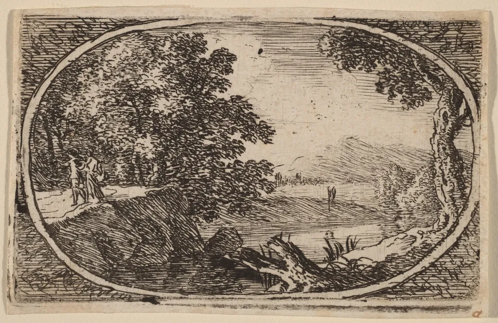 The Stump near the River, by Herman van Swanevelt, ink, 1628