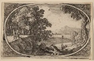 The Stump near the River, by Herman van Swanevelt, ink, 1628