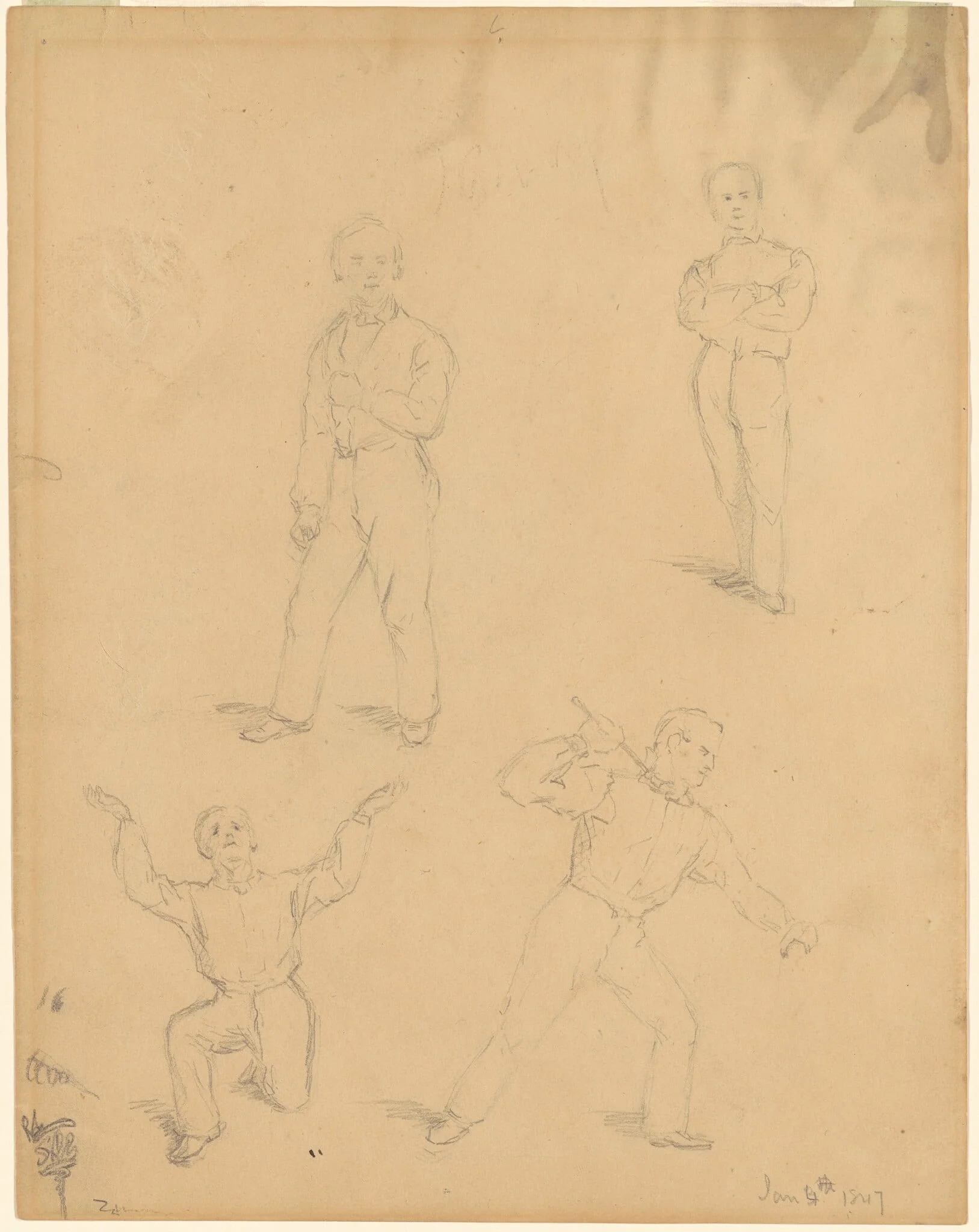 Studies of Men, detail