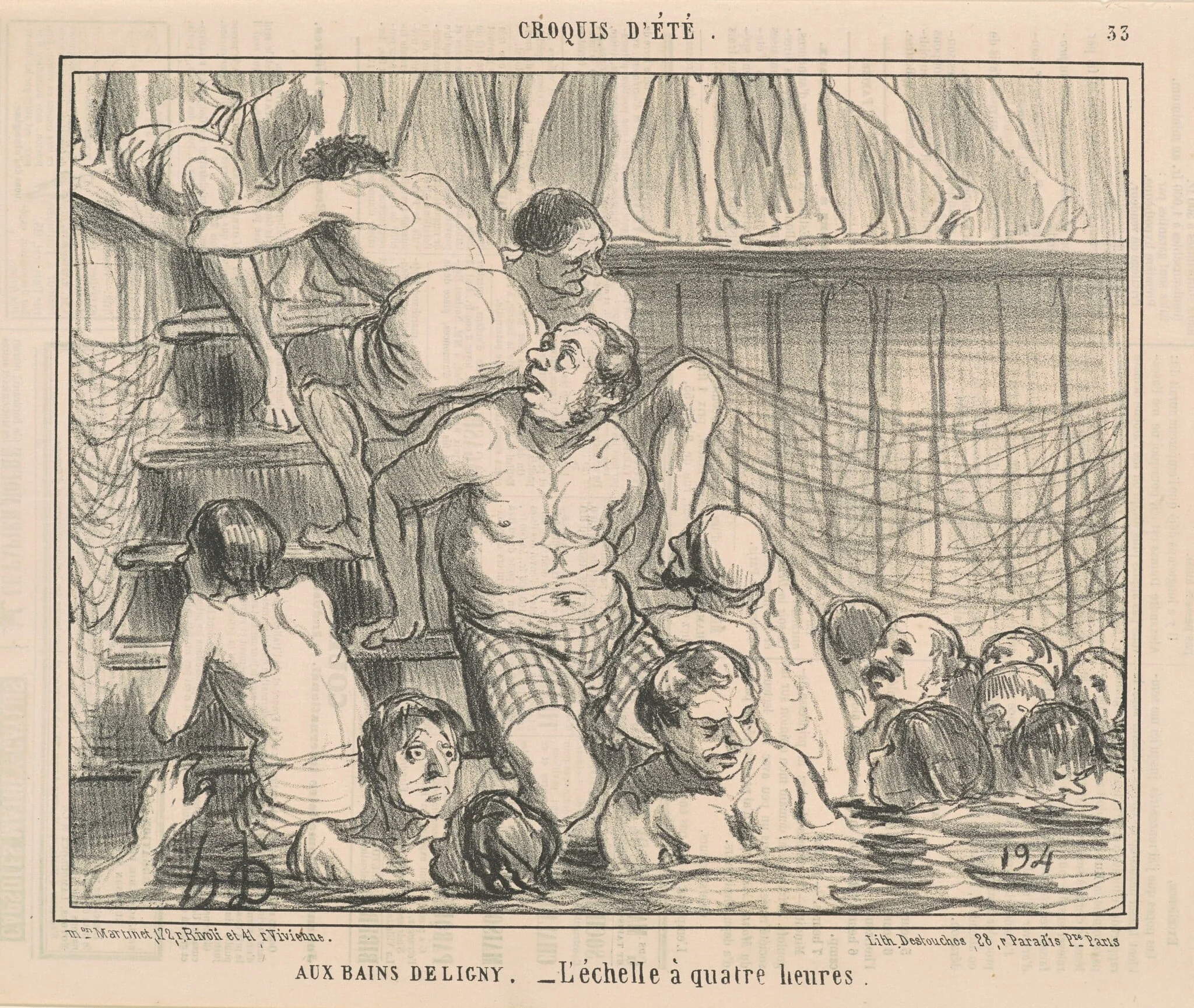 Aux bains Deligny, detail