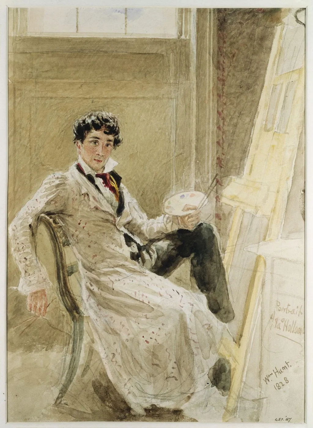 James Holland, Painter, by William Henry Hunt, watercolor, 1828