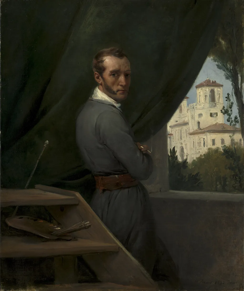 Self-Portrait in Rome, by Horace Vernet, unspecified, 1832