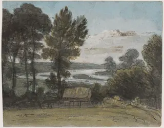 View of the Thames at Richmond, by William Crotch, watercolor, 22