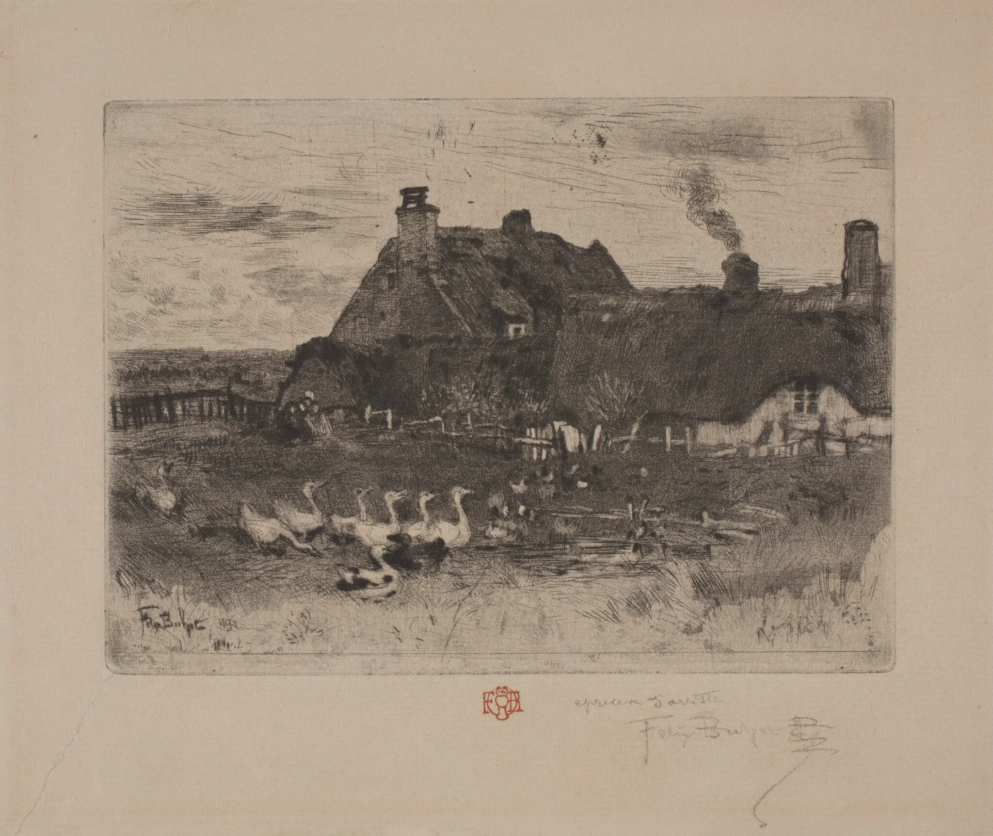 Les Petites Chaumieres, detail