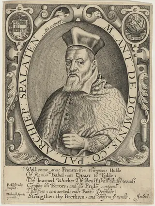 Marc Antonis De Dominis, by Renold Elstrack, ink, 1598