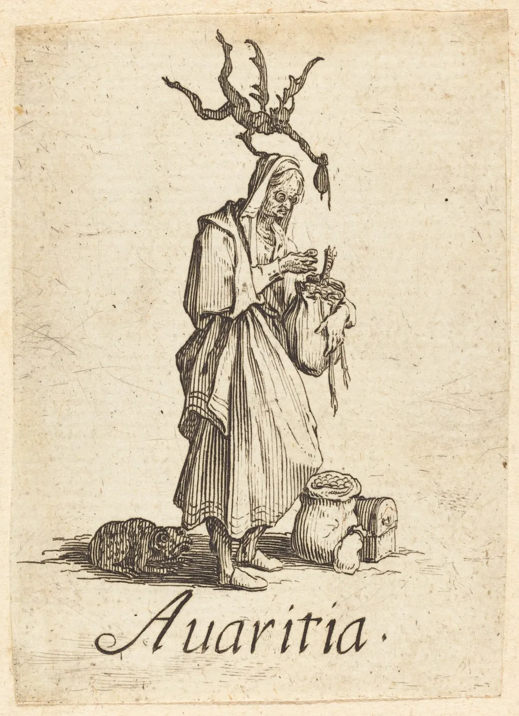 Greed, by Jacques Callot, ink, 1621