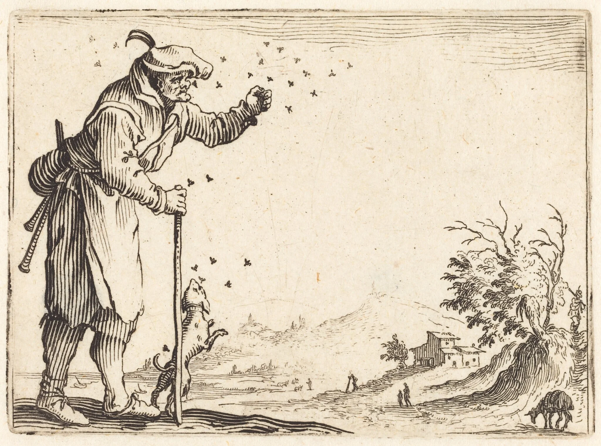 Peasant Attacked by Bees, detail