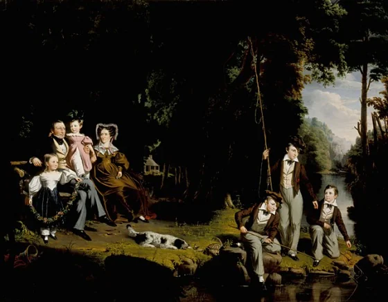 Alexander Masterton and His Wife and Children, detail