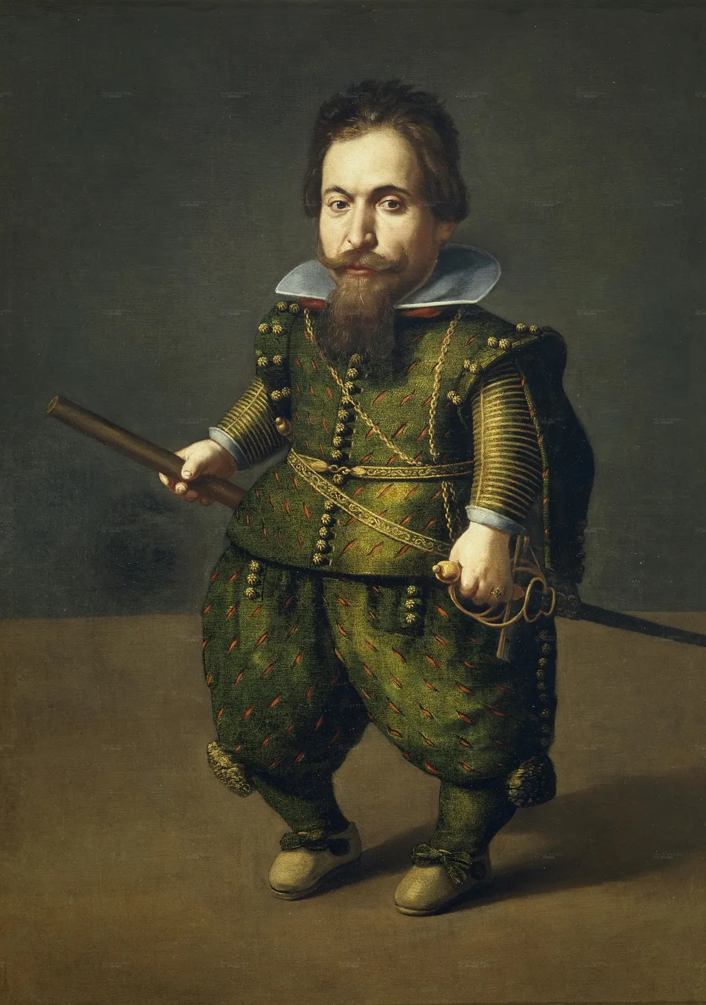 Portrait of a Dwarf, by Juan van der Hamen, oil, 1626