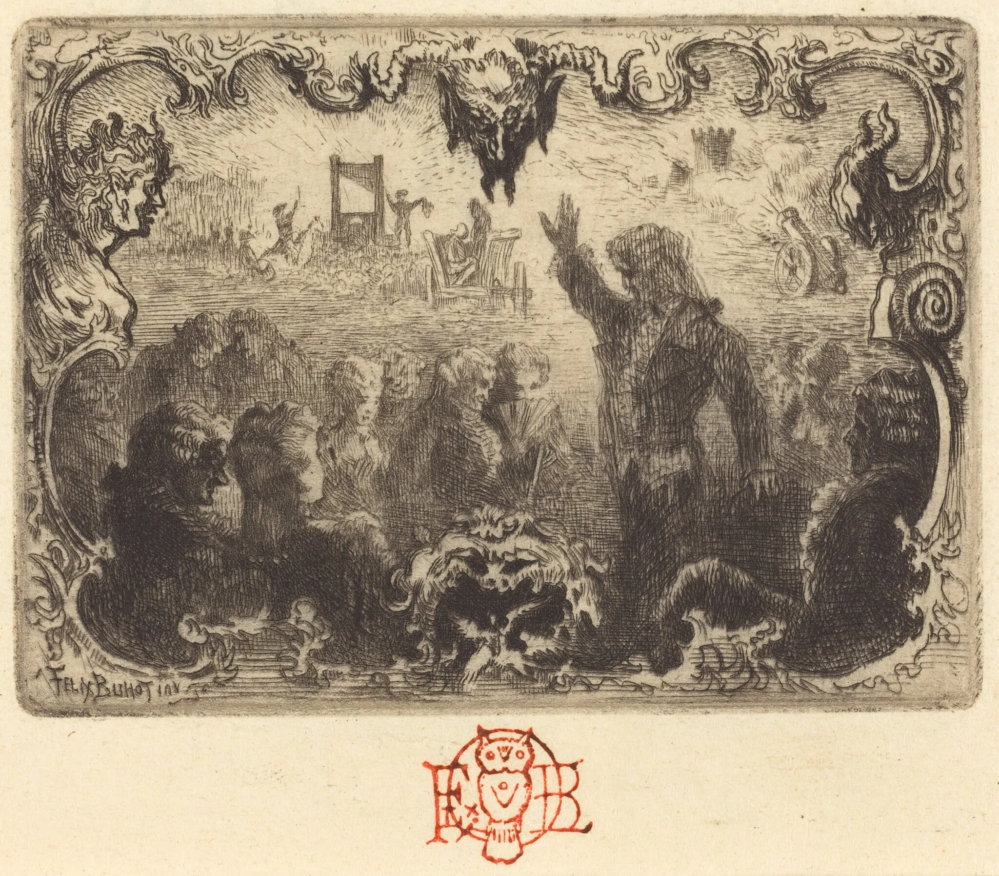 Jacques Cazotte's "Le Diable amoureux" (3rd vignette), detail