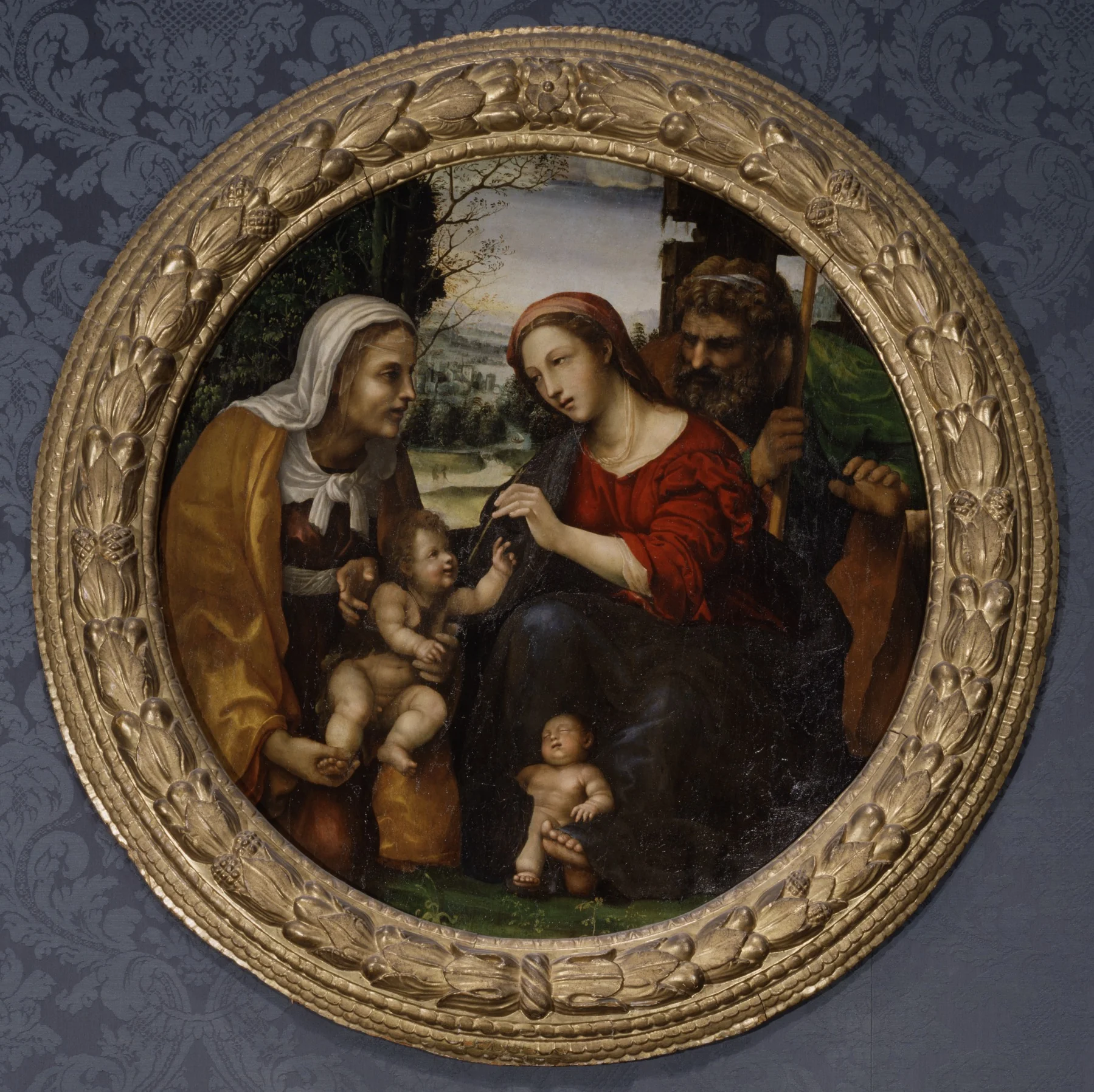 The Holy Family with Saint Elizabeth and the Infant Saint John the Baptist, detail