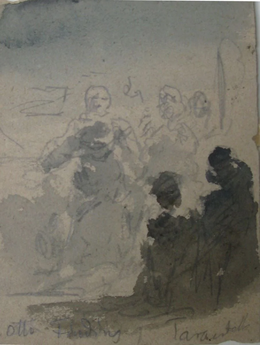Schiță de grup, detail