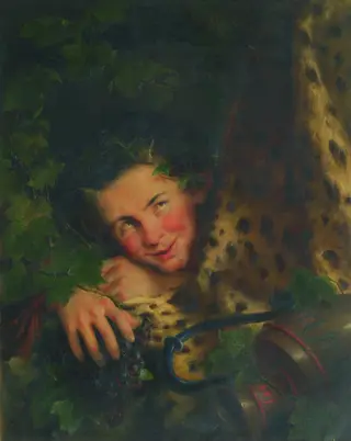 Satyr (Bacchant), by Friedrich Schilcher, oil, 1840