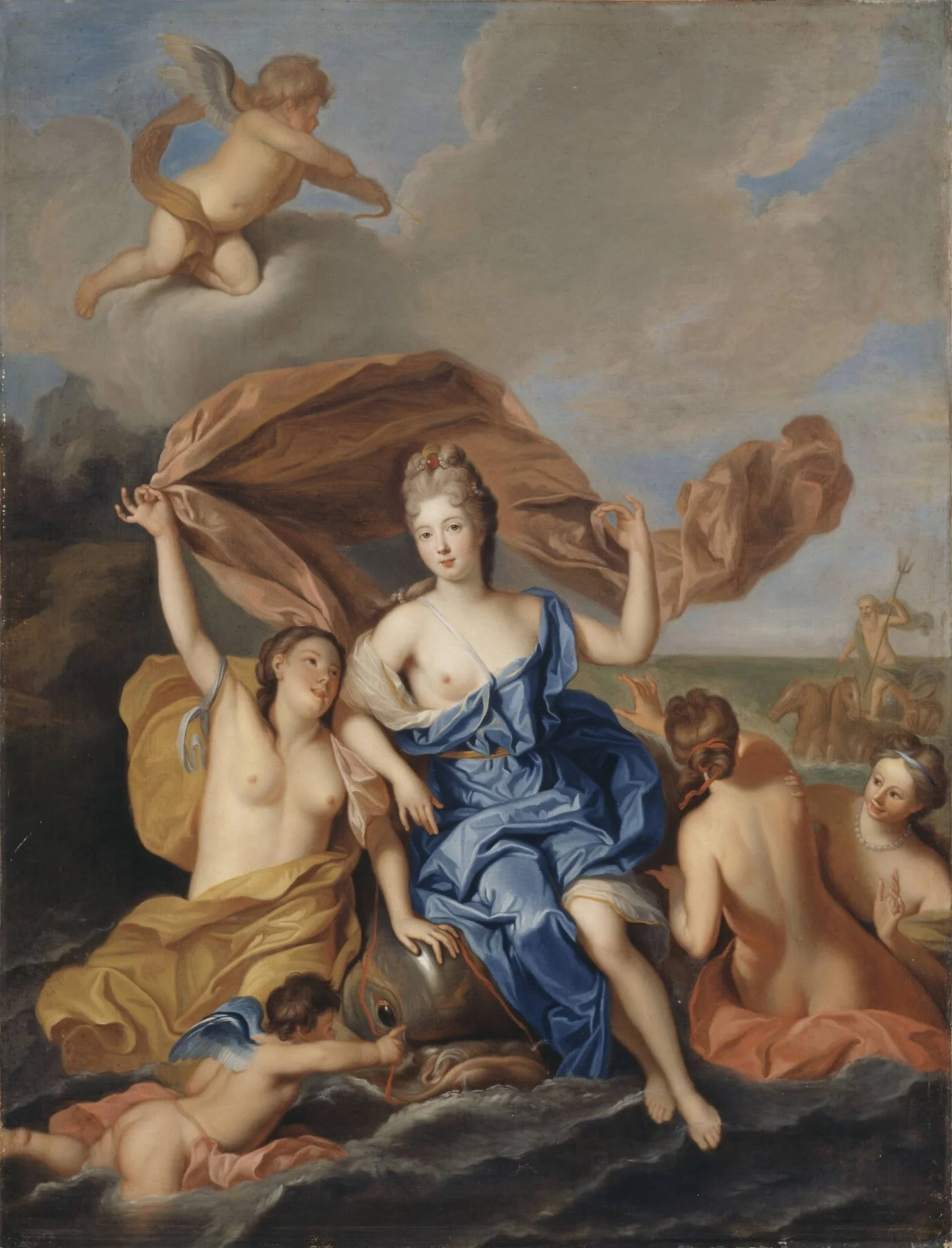 Presumed portrait of Françoise-Marie de Bourbon, duchesse d'Orléans, detail