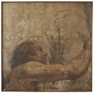 Detail of the vault of the Chapel of St Sebastian in St Peter’s, Rome,cartoon, by Pietro da Cortona, oil, 1642