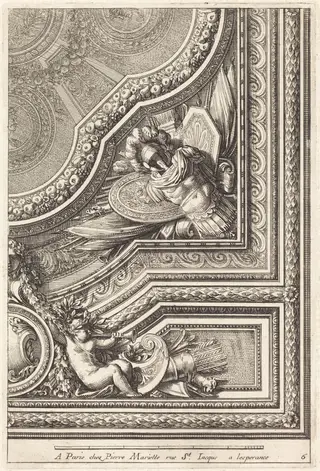 Quarts de plafons, by Jean Lepautre, ink, 1650