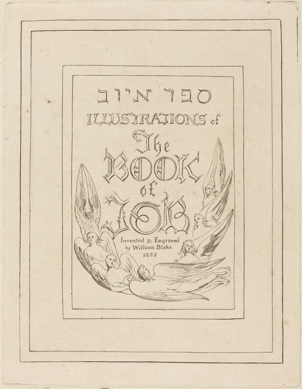 Title-Page of the Engraved Illustrations to the Book of Job, by William Blake, ink, 1825