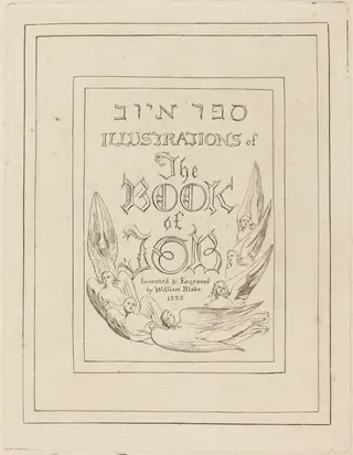 Title-Page of the Engraved Illustrations to the Book of Job, by William Blake, ink, 1825