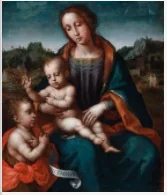 The Virgin and Child with Saint John the Baptist, detail