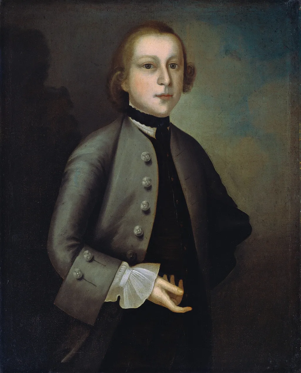 Isaac Foster, Jr., by Joseph Badger, oil, 1755