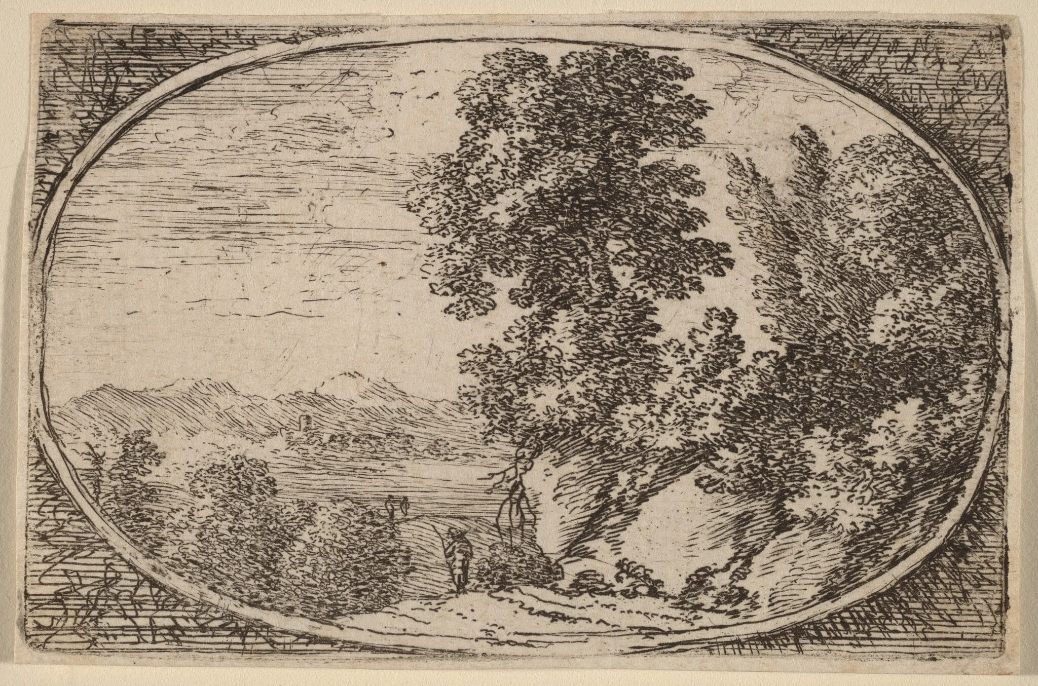 The Boulder Crowned with Trees, detail