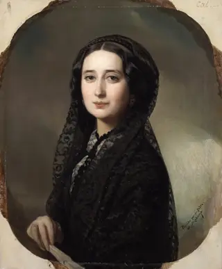 Carolina Coronado, by Federico de Madrazo y Kuntz, oil, 1855