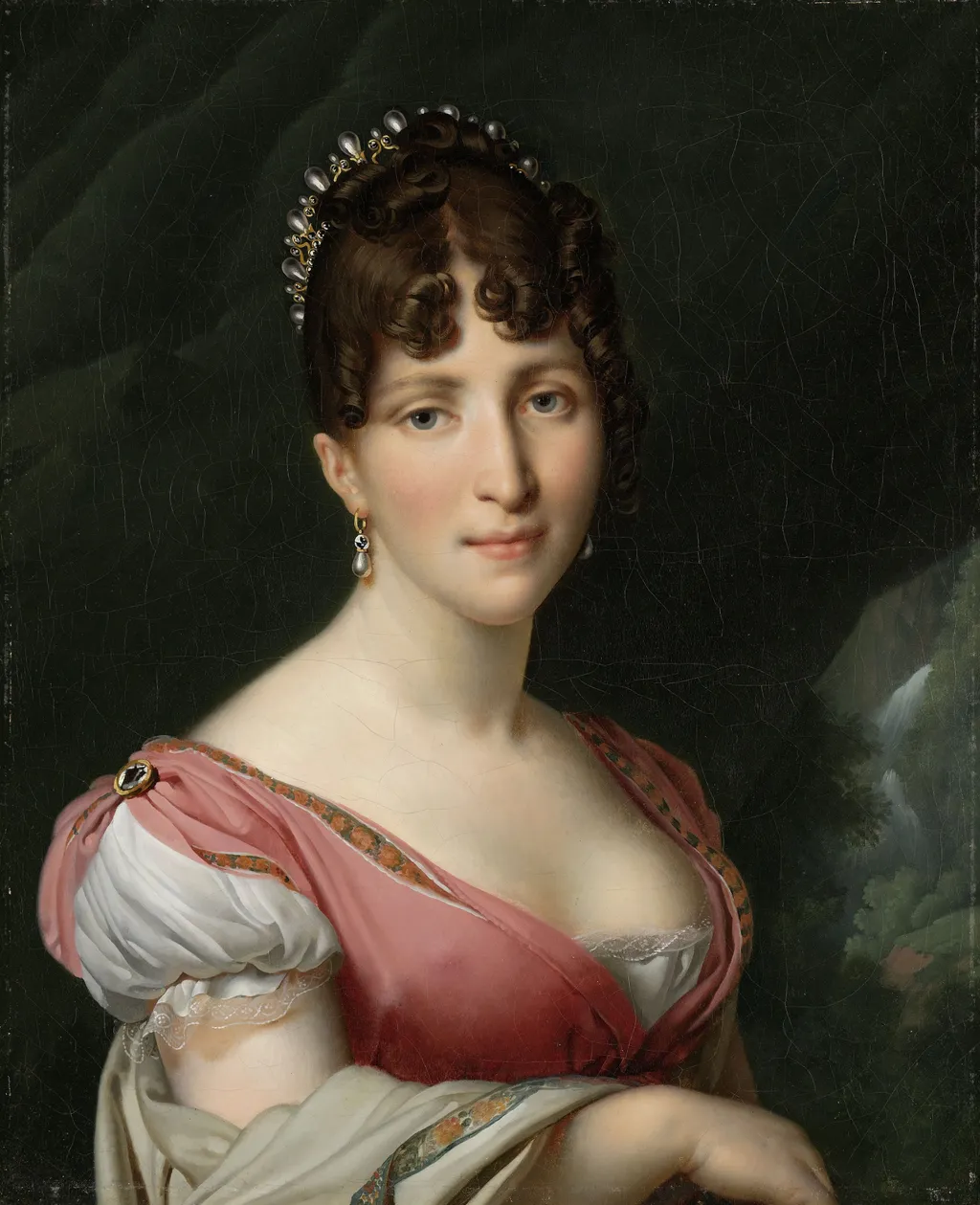 Portrait of Hortense de Beauharnais, Queen of Holland, by Anne-Louis Girodet, oil, 1805