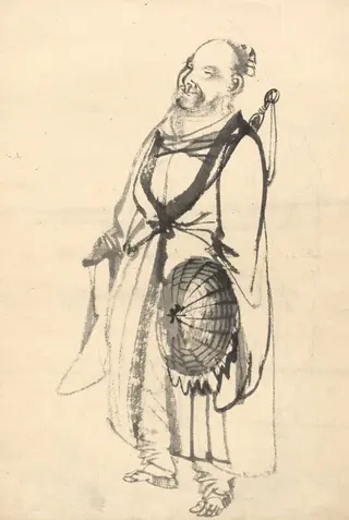 The Wandering Hermit, by Kono Bairei, 1888