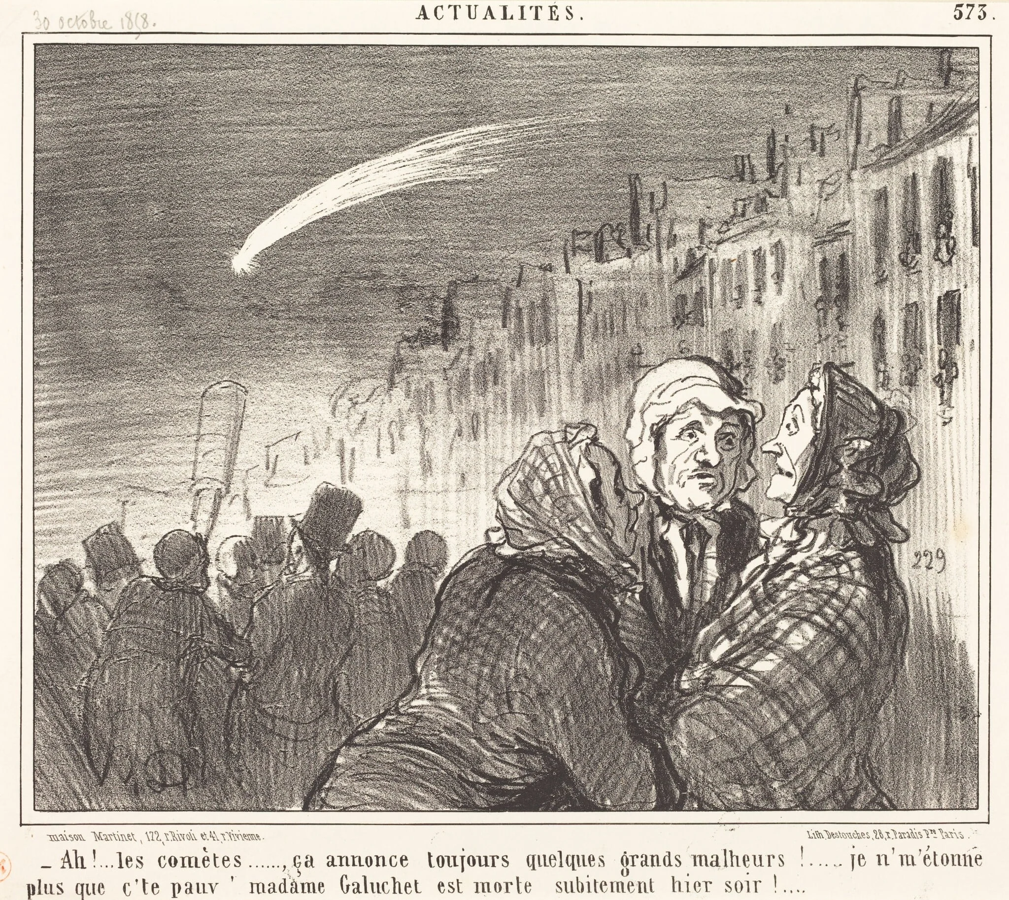 Ah!... les comètes..., detail