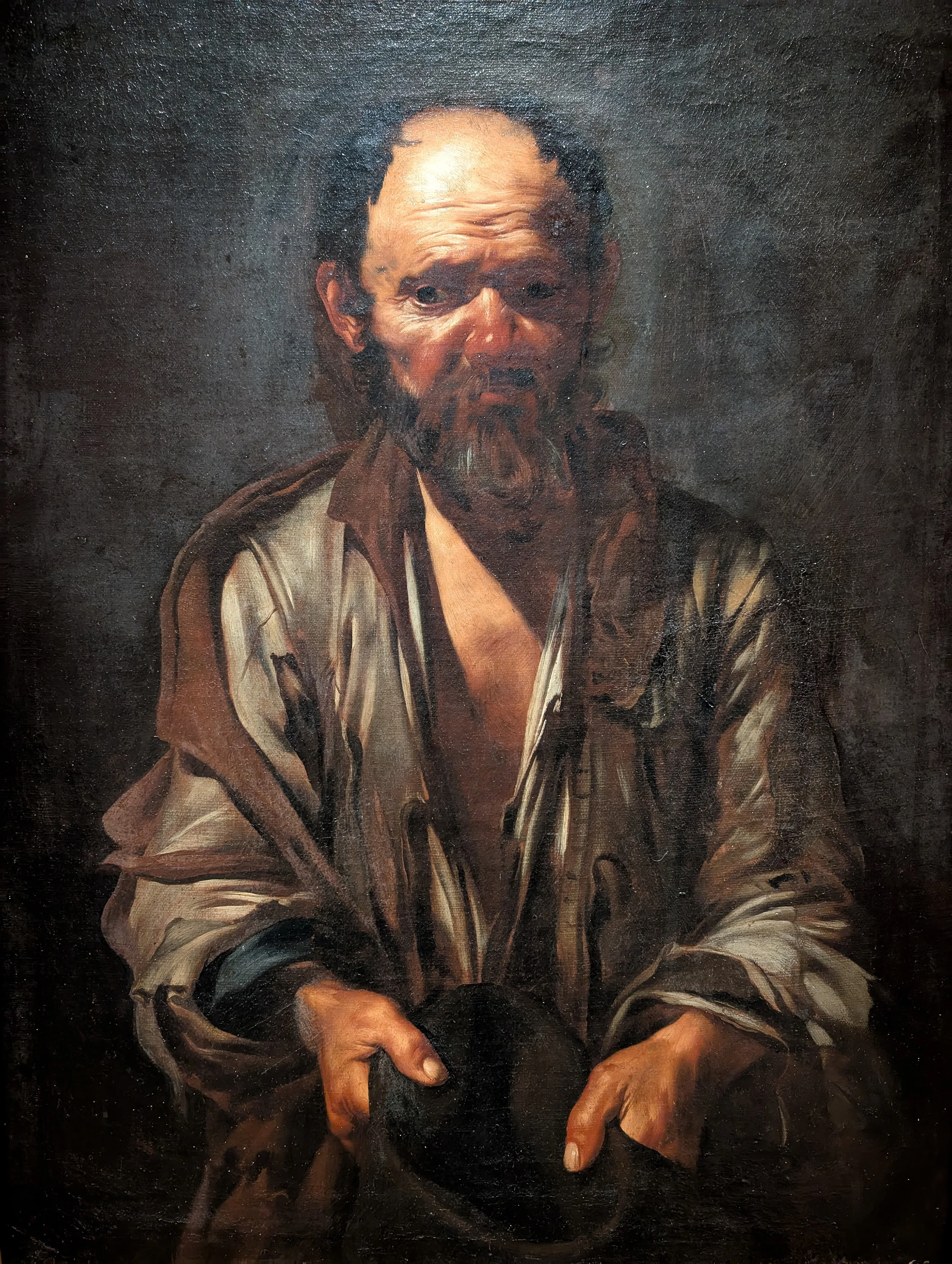 A Beggar, detail