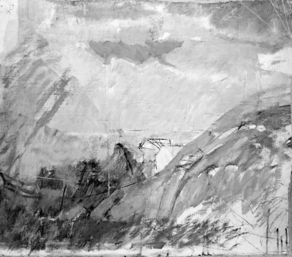 Studie II til "Hav och Klippor", by Carl Kylberg, oil, 1908