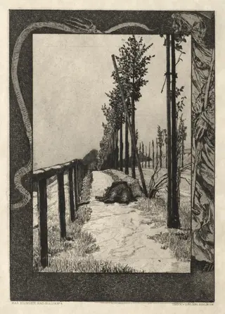 Vom Tode I, (Opus II, 1889) No. 4, by Max Klinger, 1889