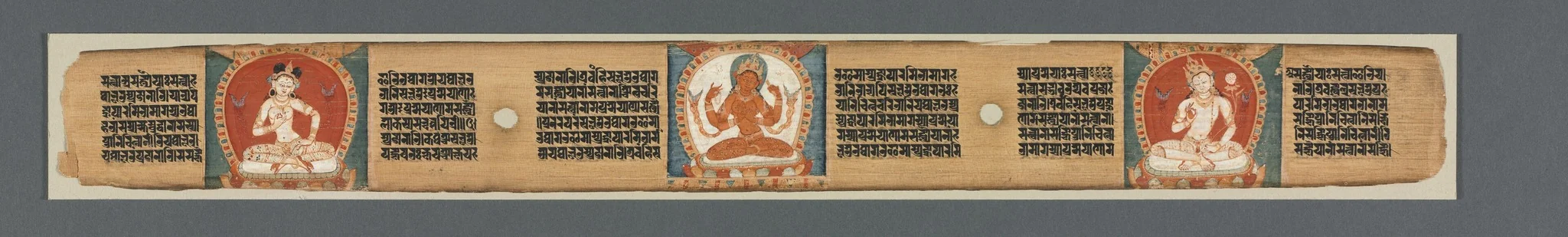 Text, folio 3 (recto), from a Manuscript of the Perfection of Wisdom in Eight Thousand Lines (Ashtasahasrika Prajnaparamita-sutra), detail