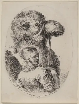 Groom with a Camel, by Stefano Della Bella, ink, 1649