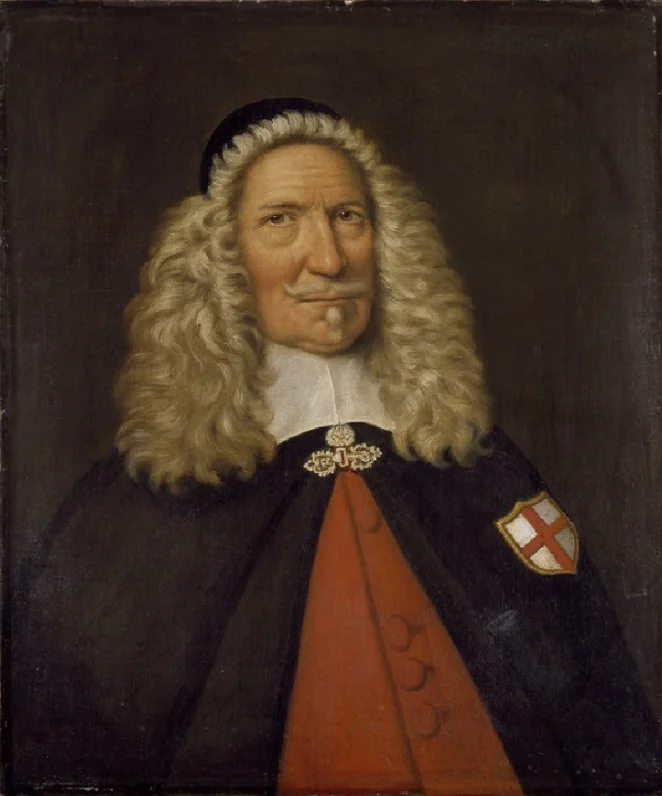 Portrait of Captain Nicholas Burgh, detail