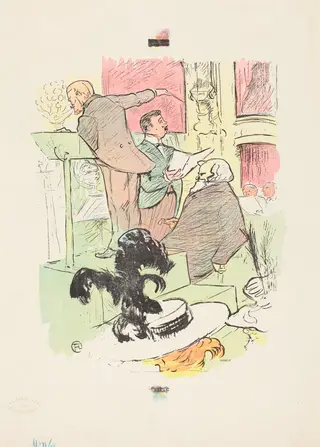 Les grands concerts de l'opera, by Henri de Toulouse-Lautrec, paint, 1895