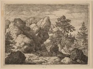 The Pointed Rock, by Allart van Everdingen, ink, 1650
