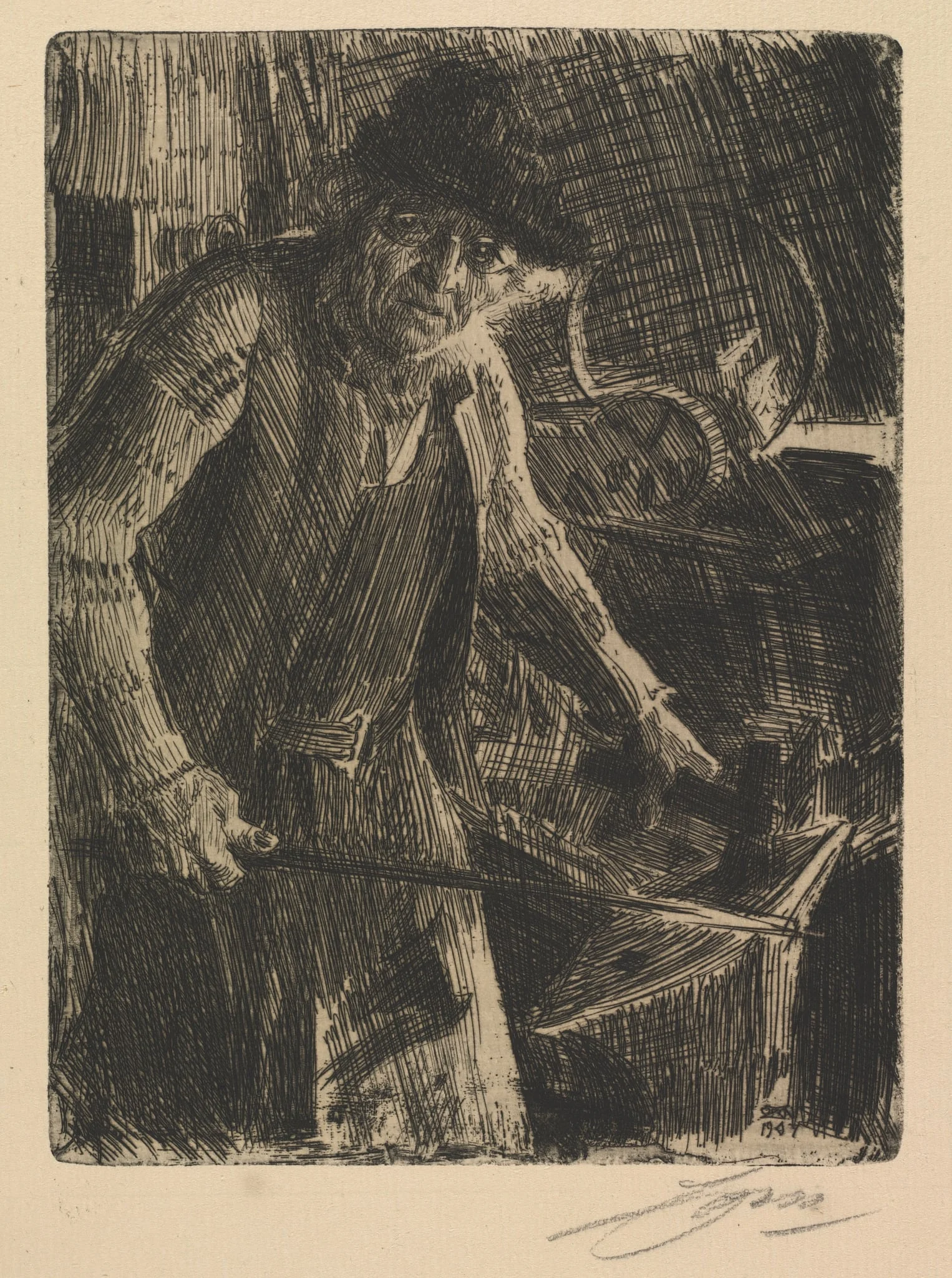 The Master-smith, detail