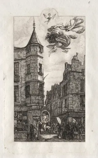 Etchings of Paris:  Tourelle, rue de l'Ecole de Médicine, by Charles Meryon, 1861