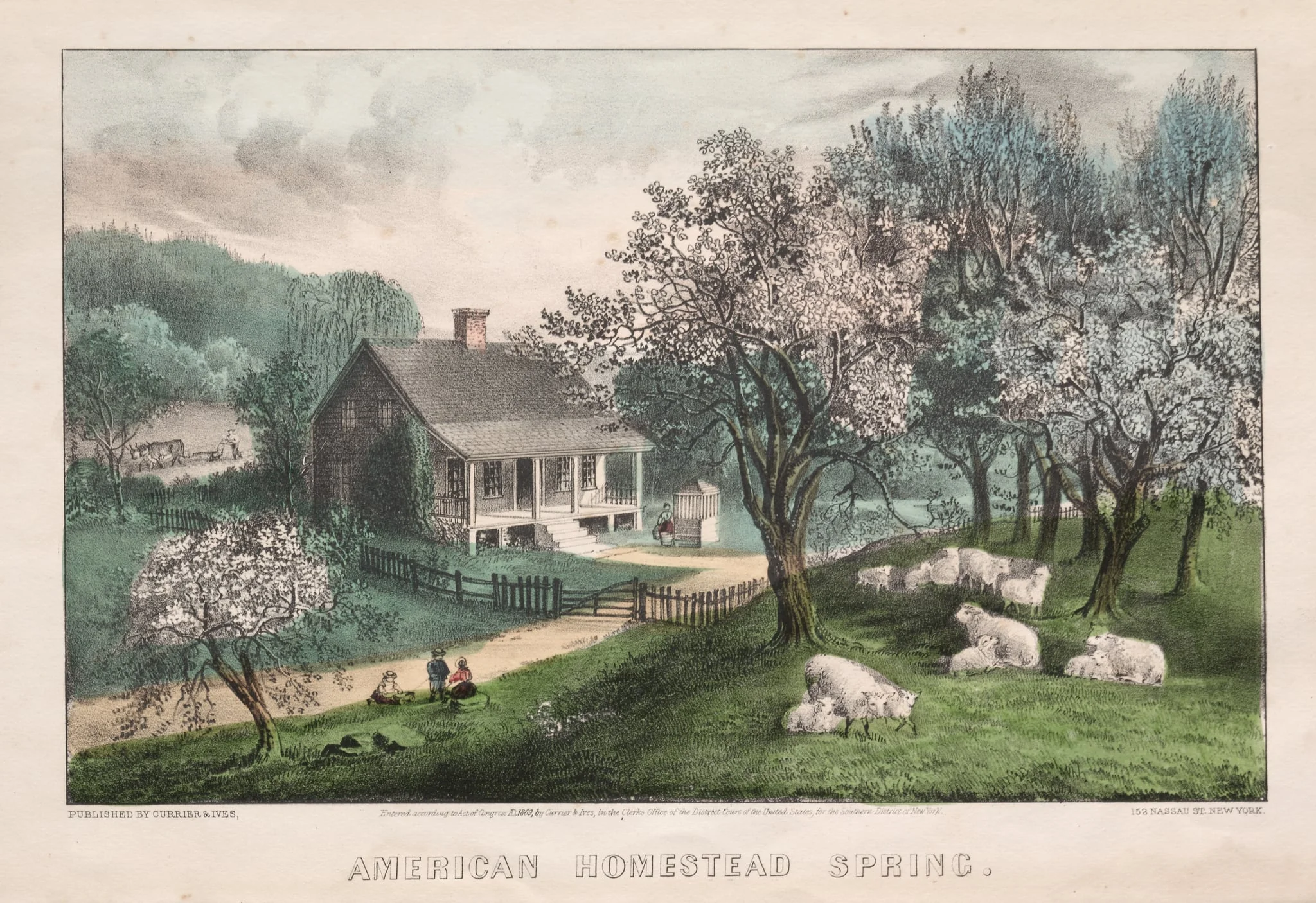 American Homestead, Spring, detail