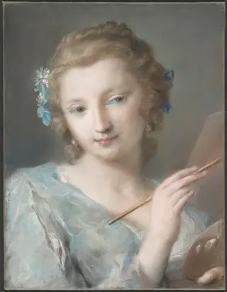 Allegory of Painting, by Rosalba Carriera, pastel, 1734