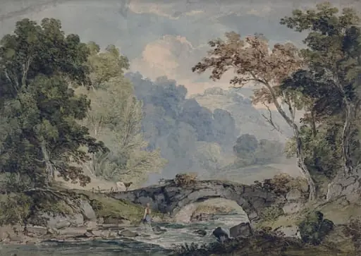 Bridge at Kippenross, near Dunblane, by Edward Goodwin, watercolor, 1808