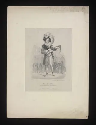 Miss Love In the Character of Don Giovanni, by M. Gauci, 1833