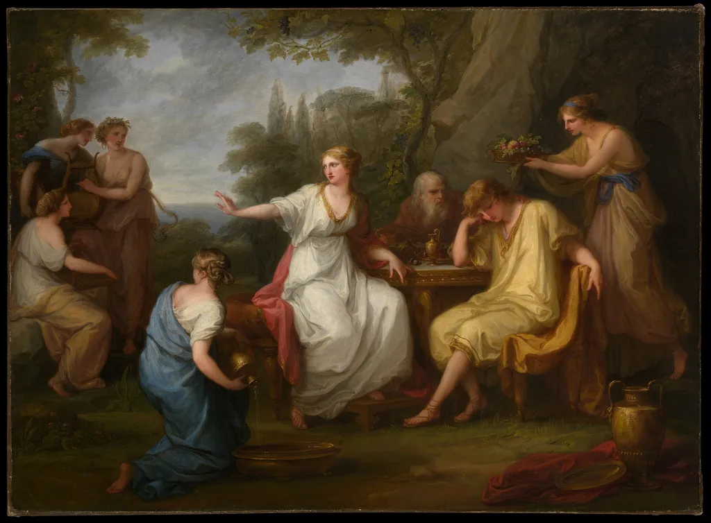 The Sorrow of Telemachus, by Angelica Kauffmann, oil, 1792