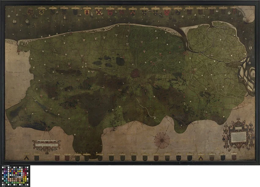 Map of the Liberty of Bruges, detail