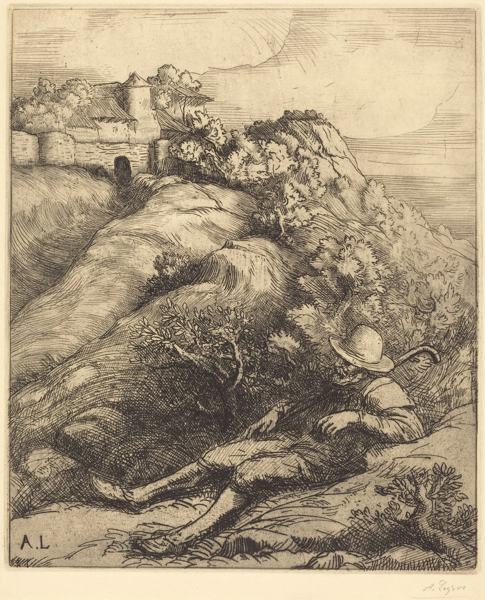 Sleeping Shepherd (Le repos du berger), detail