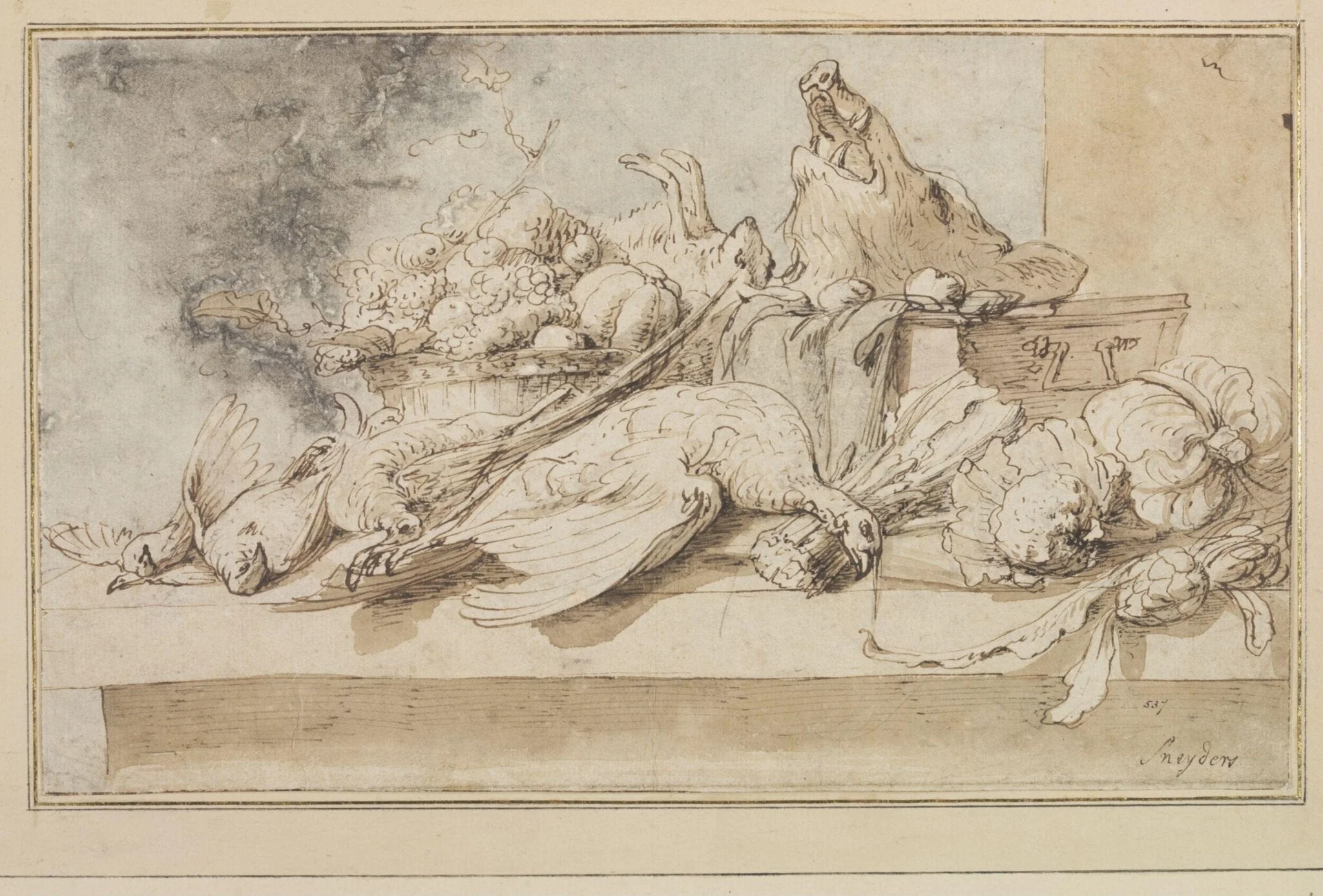 Still-life with Dead Game on a Table, detail