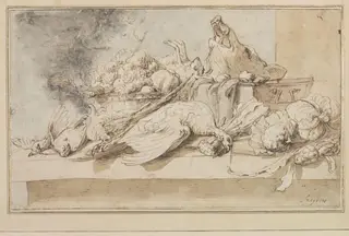 Still-life with Dead Game on a Table, by Frans Snyders, 1615