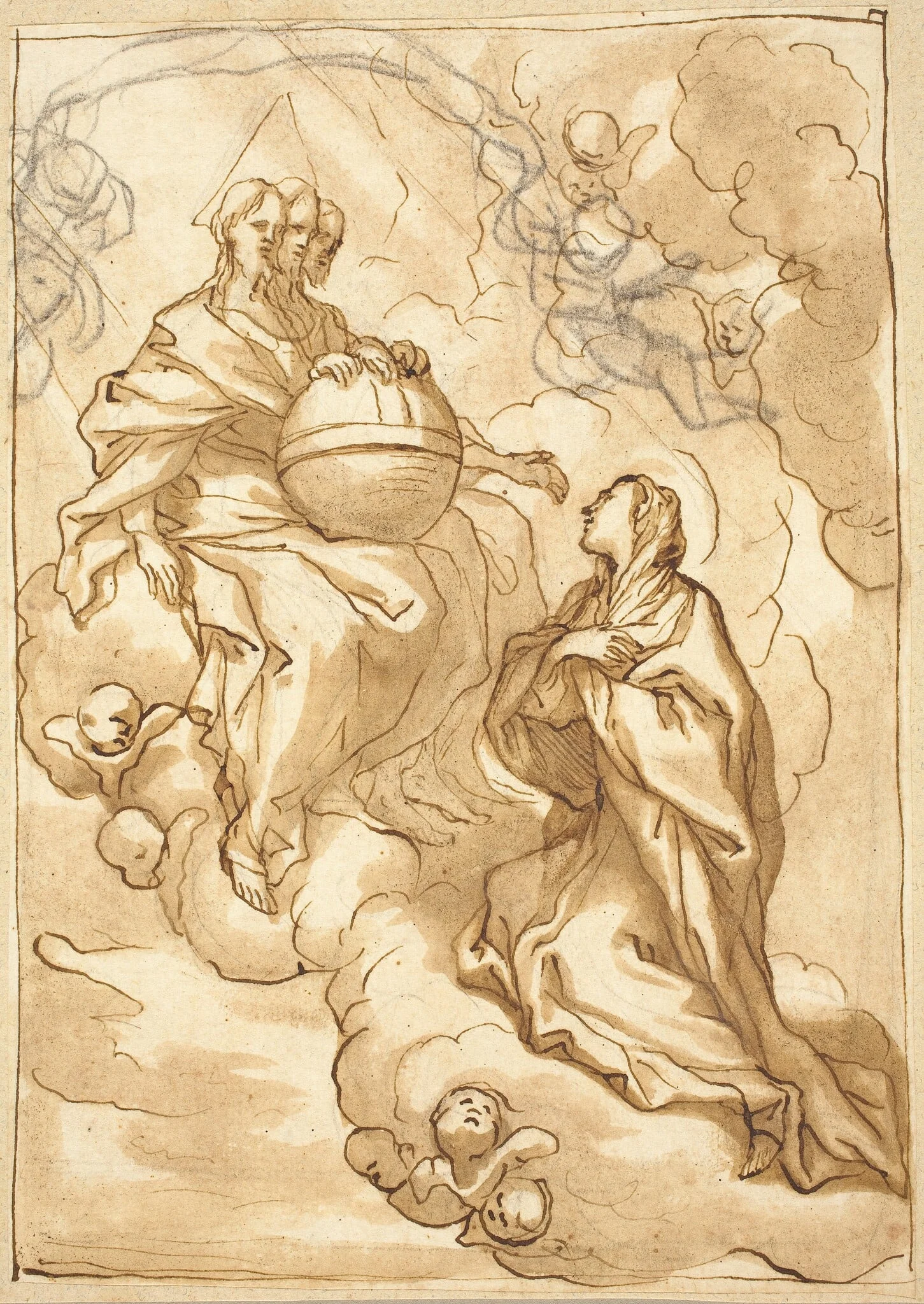 Blessed Maria Vittoria Fornari's Vision of the Trinity, detail